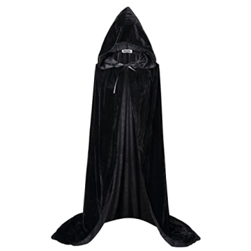 VGLOOK Unisex Velvet Hooded Cape for Halloween Fun