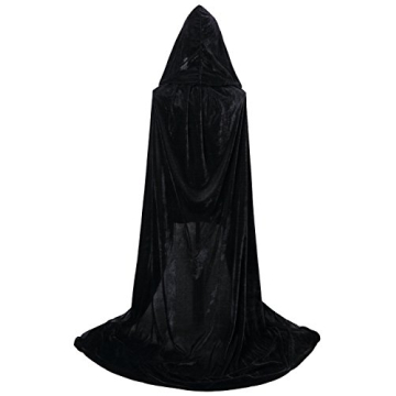 VGLOOK Unisex Velvet Hooded Cape for Halloween Fun