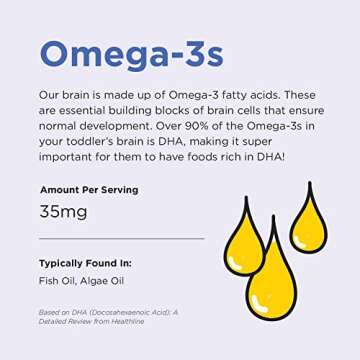 Little Brainiac Variety Pack Organic Fruit & Veggie Snack Brain Boosting Toddler Pouches, Two Flavor Variety Pack, with Omega-3s DHA/EPA and Choline, Clean Label, BPA-Free, Non-GMO, 3.5 oz, Pack of 12