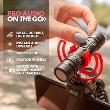 Movo DoubleMic V2 - Dual Capsule Microphone for Vlogging