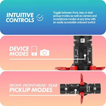 Movo DoubleMic V2 - Dual Capsule Microphone for Vlogging