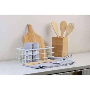 LANE LINEN Kitchen Towels Set - 100% Pure Cotton Dish Towels for Kitchen, Super Absorbent Kitchen Hand Towel, Grey Tea Towels, Soft & Durable Dish Cloths, Pack of 12 – 15”x25”, Grey Chambray