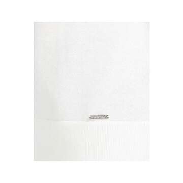 Nautica Women's Classic Soft Cotton Boat Neck Sweater, Marshmallow, Medium