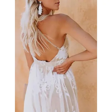Dokotoo Sexy V Neck Backless Dress for Weddings and Parties