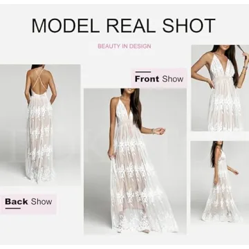 Dokotoo Sexy V Neck Backless Dress for Weddings and Parties