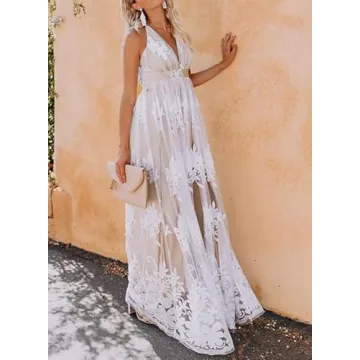 Dokotoo Sexy V Neck Backless Dress for Weddings and Parties