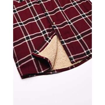 Wrangler Authentics Men's Long Sleeve Sherpa Lined Shirt Jacket, Tawny Port, X-Large