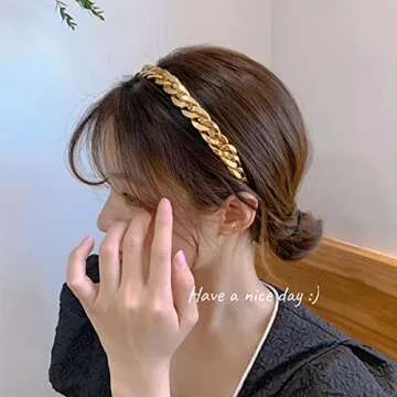 Trendy Multicolor Resin Chain Hairband for Women Girls
