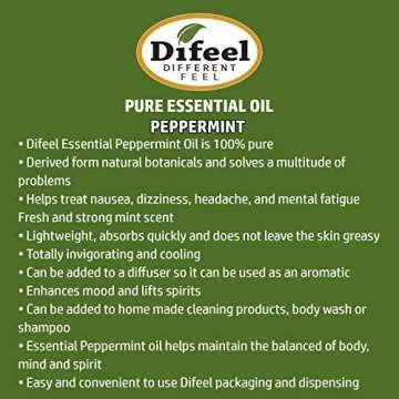 Difeel Essential Oils Pure Peppermint Oil 100% Natural