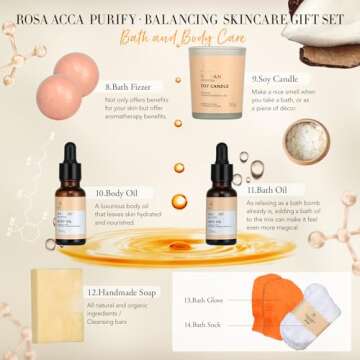 Skin Care Set for Women - Rosa Acca Home Spa Kit