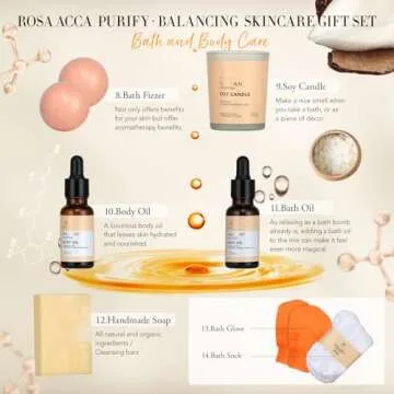 Skin Care Set for Women - Rosa Acca Home Spa Kit