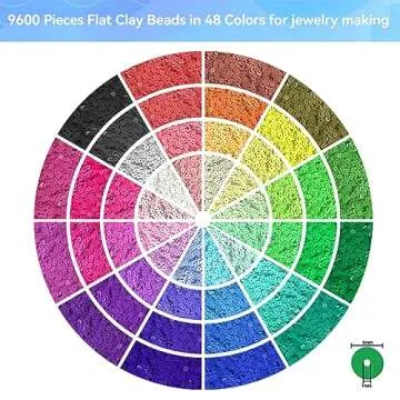 ARTDOT 10982 PCS Clay Beads for Friendship Bracelets Making Kit, 48 Rainbow Colors Jewelry Making Supplies Heishi Beads with Elastic String and Organizer Gifts