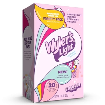 Wyler's Light Singles Powder Packets, Fun Flavors, 20 Count