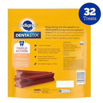 Pedigree Dentastix for Large Dogs - Bacon Flavor Treats