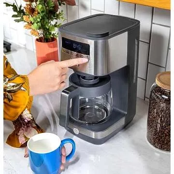 GE Drip Coffee Maker | 12-Cup Capacity & Timer