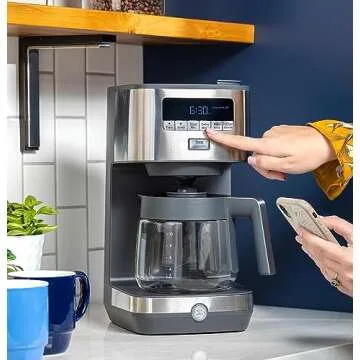 GE Drip Coffee Maker | 12-Cup Capacity & Timer
