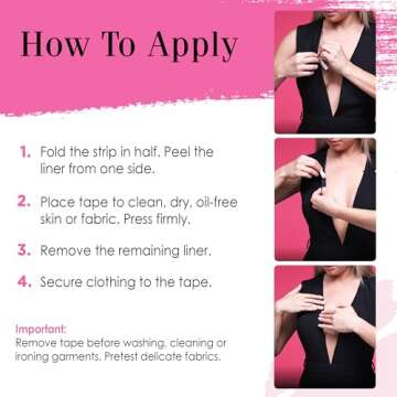 Hollywood Fashion Secrets Medical Quality Double-Stick Apparel Tape, 3 tins x 36 Strips Value Pack