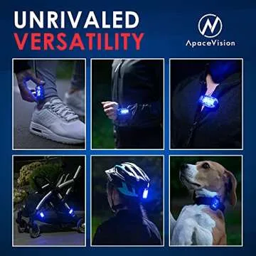LED Safety Light (2 Pack) - Clip On Strobe/Running Lights for Runners, Dog, Bike, Walking, Boat, Kayak, Stroller and More - High Visibility Accessories for Your Reflective Gear, Bicycle