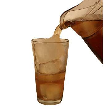 TumTum Big Perfect Cube Maker for Drinks-Silicone Tray + Bonus E-guide-101 Cocktail Classics, Square Ice Mold, Blue