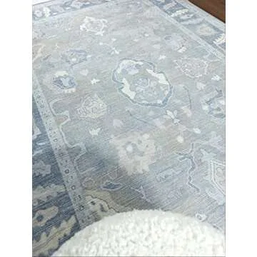 Modern Oushak Rug, Oversize Vintage Turkish Grey Oriental Antique Inspired Washable Oversized Area R...