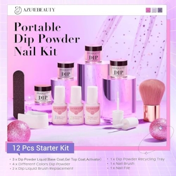 AZUREBEAUTY Dip Powder Nail Kit for Vibrant DIY Nails