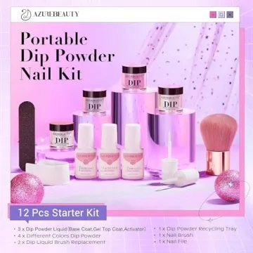 AZUREBEAUTY Dip Powder Nail Kit for Vibrant DIY Nails