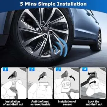 RV TPMS with Solar Charge & LCD Display Features