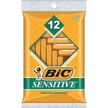 BIC Single Blade Razor for Sensitive Skin, 12 ct Pack