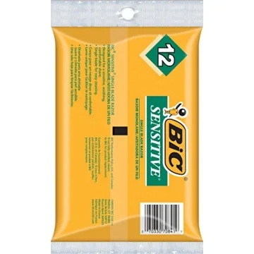 BIC Single Blade Razor for Sensitive Skin, 12 Razors