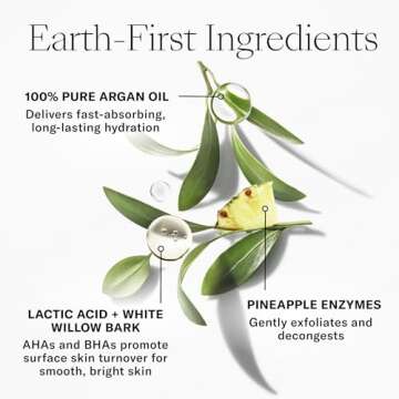 Josie Maran Pineapple Enzyme Foaming Cleanser - Gentle Face Wash & Pore Cleaner - Dissolves Impurities & Dead Skin - Use for a Smooth, Radiant Complexion (5 Fl Oz)