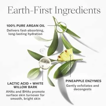 Josie Maran Pineapple Enzyme Foaming Cleanser - Gentle Face Wash & Pore Cleaner - Dissolves Impurities & Dead Skin - Use for a Smooth, Radiant Complexion (5 Fl Oz)