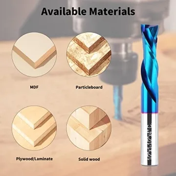 EANOSIC 1/2" Spiral Router Bit with Nano Blue Coating