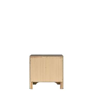 Acme Naima Nightstand in Gray - Chic 3-Drawer Design