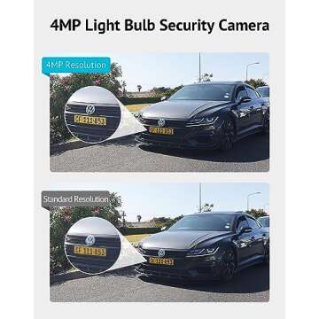 LaView 4MP Bulb Security Camera 5G& 2.4GHz WiFi, 360°2K Security Cameras Wireless Outdoor Indoor Full Color Day and Night, Motion Detection, Audible Alarm, Easy Installation, Compatible with Alexa
