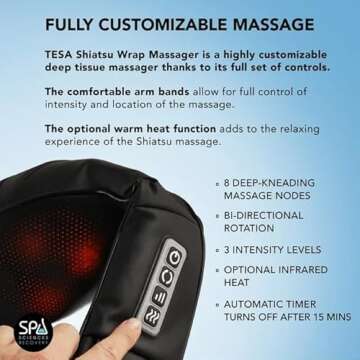 SPA SCIENCES TESA Shiatsu Wrap Massager for Full Relief