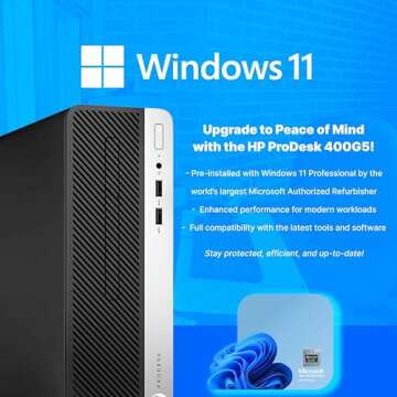 HP 400G5 ProDesk Desktop PC | Compact & Powerful Work Setup