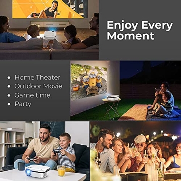 MOOKA WiFi Mini Projector for Outdoor Movie Magic