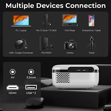 MOOKA WiFi Mini Projector for Outdoor Movie Magic