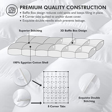 Luxurious Goose Down King Comforter for Year-Round Warmth