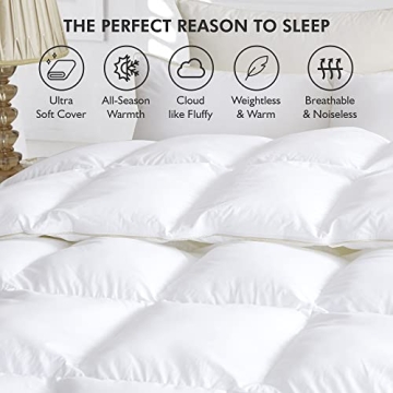 Luxurious Goose Down King Comforter for Year-Round Warmth