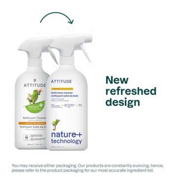 ATTITUDE Bathroom Cleaner, EWG Verified, Plant- and Mineral-Based Ingredients, Vegan and Cruelty-Fre...