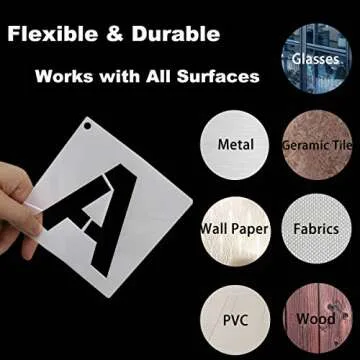 36 Pcs 4 Inch Letter Stencils for Creative DIY Art Projects