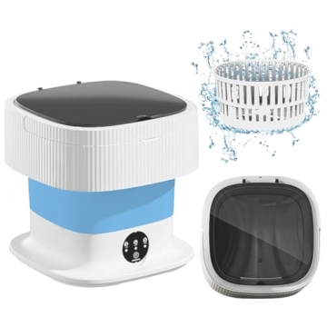 Portable Washing Machine, 16L Small Tiny Laundry Washer with Spin Dry, Mini Foldable Lavadora Portat...