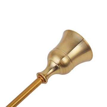 Elegant Brass Gold Taper Candle Holders Set for Home Decor