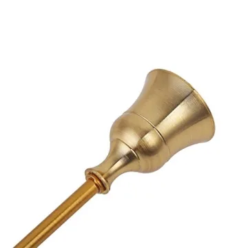 Elegant Brass Gold Taper Candle Holders Set for Home Decor