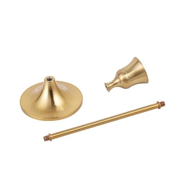 Elegant Brass Gold Taper Candle Holders Set for Home Decor