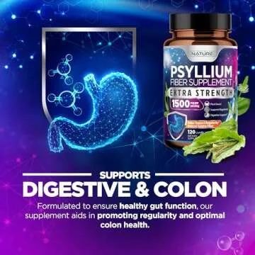Psyllium Husk Capsules - 1500mg Digestive Support