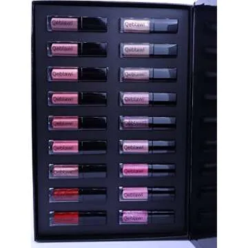 Qeblawi LIPGLOSS MINI LIBRARY| Lip Glaze, Butter Gloss, Slip-On Gloss, No tacky feel, High Shine Gloss| Gives you Long-Lasting High Shine colors -18 colors EU