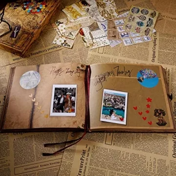 Retro Scrapbook Diary for Couples - 146 Pages