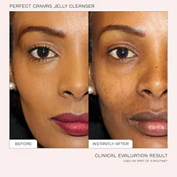 REN Clean Skincare - Perfect Canvas Clean Jelly Oil Cleanser - Non-Stripping Face Cleanser to Remove Makeup, Pollution & SPF, 3.3 fl oz